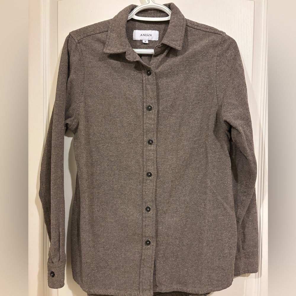 ANIAN Brown Button-Up Shirt